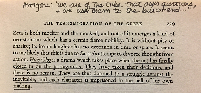 Sylvia Plath's copy of Antigone