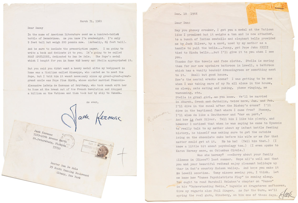 Letters by Jack Kerouac to Dan DeSole