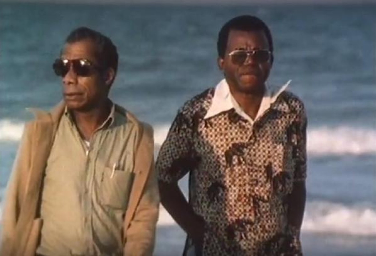 James Baldwin and Chinua Achebe on the beach
