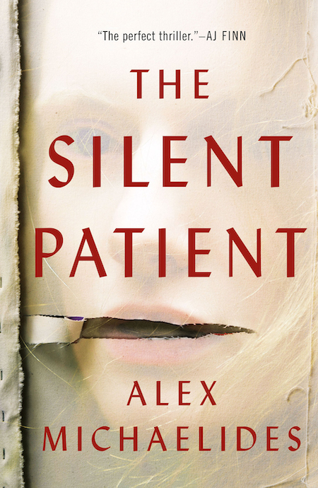 Alex Michaelides, The Silent Patient, Celadon Books; design by Anne Twomey (February 5, 2019)