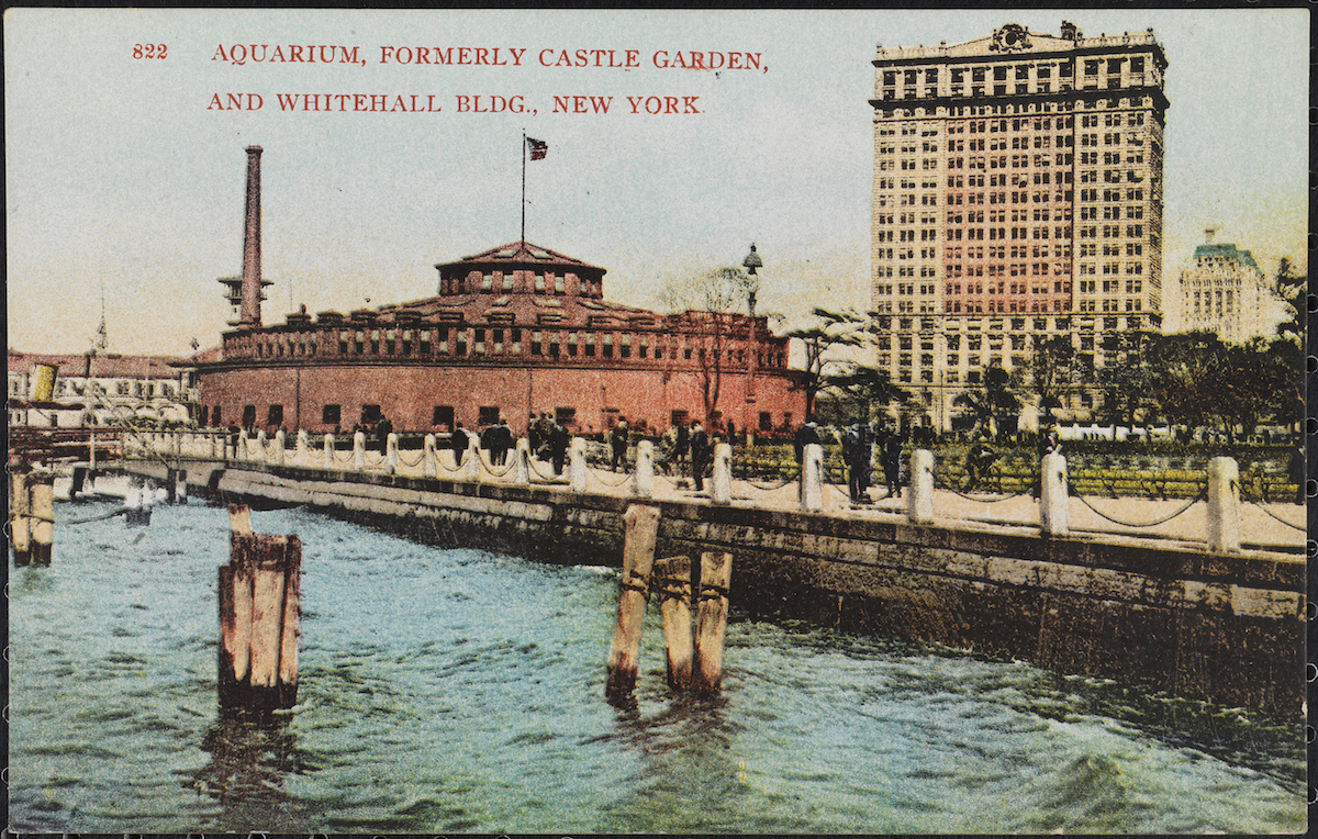Aquarium, Formerly Castle Garden, and Whitehall Bldg., New York