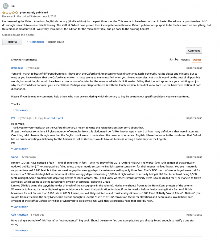 The 30 Best One-Star Amazon Reviews of . . . The Dictionary ‹ Literary Hub