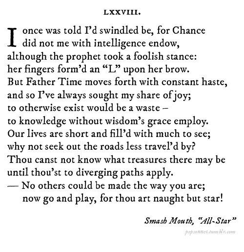 All Your Favorite Pop Songs Reimagined As Sonnets Literary Hub