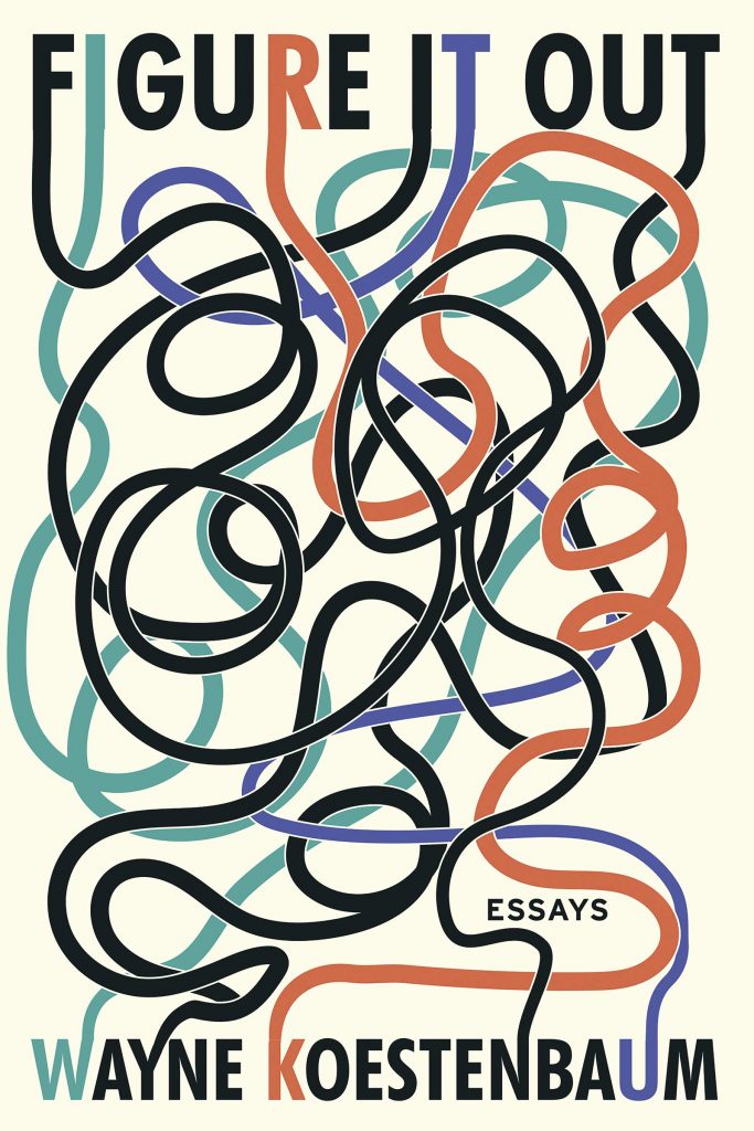 Wayne Koestenbaum, <a href="https://bookshop.org/a/132/9781593765958" target="_blank" rel="noopener"><em>Figure It Out</em></a>; cover design by Salu.io (Soft Skull, May 5)