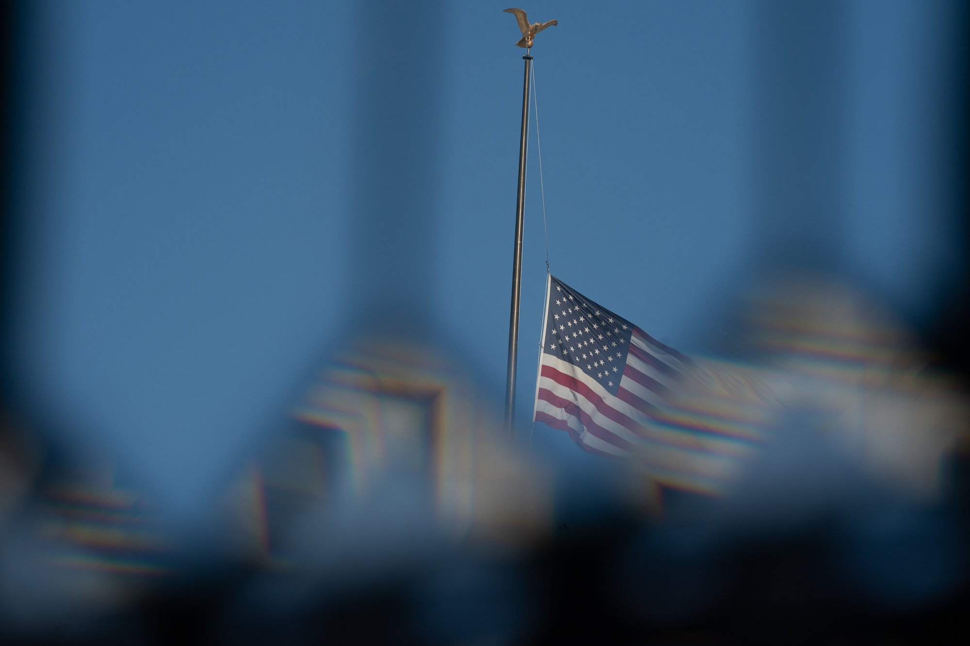 us flag half mast