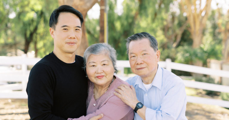 Charles Yu and his parents